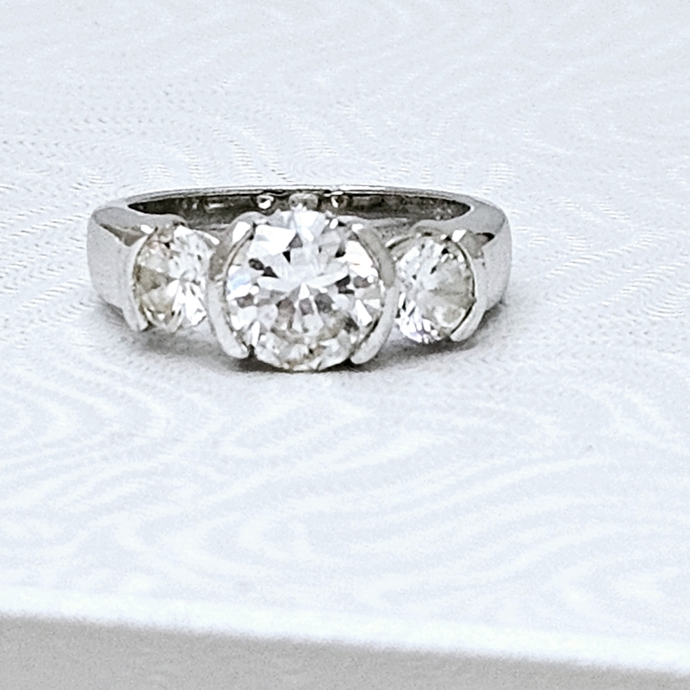 Silpada Silver Ring with Clear Stones